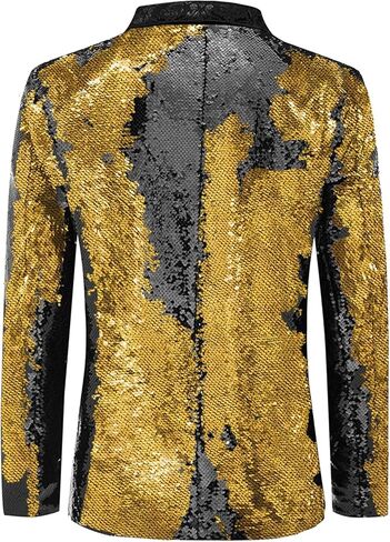 Thopil Men's Sequin Suit Jacket Tuxedo Blazer for Party Wedding Banquet Prom in Kuwait