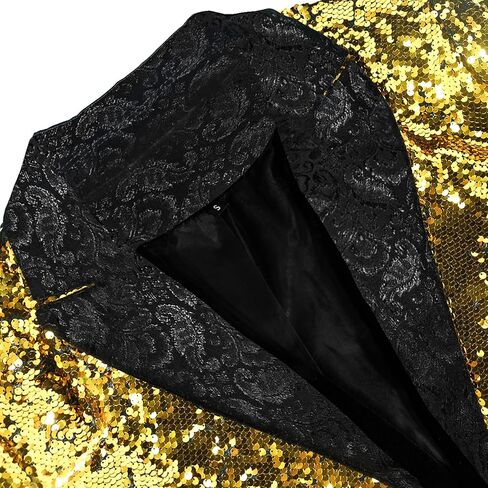 Thopil Men's Sequin Suit Jacket Tuxedo Blazer for Party Wedding Banquet Prom in Kuwait