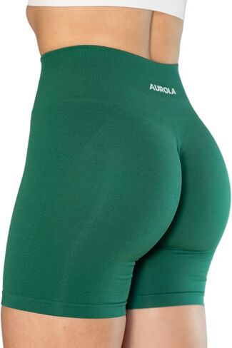 AUROLA تكثيف تجريب السراويل للنساء سلس Scrunch قصيرة رياضة اليوغا الجري الرياضة النشطة ممارسة اللياقة البدنية السراويل in Saudi Arabia