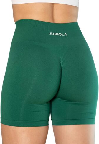 AUROLA تكثيف تجريب السراويل للنساء سلس Scrunch قصيرة رياضة اليوغا الجري الرياضة النشطة ممارسة اللياقة البدنية السراويل in Saudi Arabia