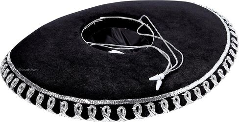 قبعة FESTMEX المكسيكية الأصلية للبالغين من Sombrero Mariachi Charro، قبعة مكسيكية للحفلات التنكرية، 5 مايو، 16 سبتمبر in Saudi Arabia