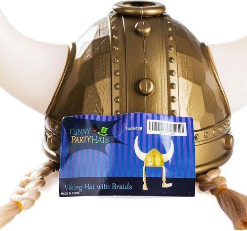 قبعات حفلات مضحكة خوذة الفايكنج مع قرون- قبعة زي الفايكنج in Kuwait