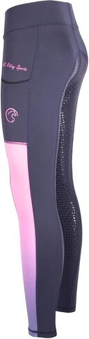AK Rainbow Pull on High Waisted Breathable Horse Riding Tights/Leggings/Breeches with Full seat Silicon Grip AKRS 6058 in Saudi Arabia
