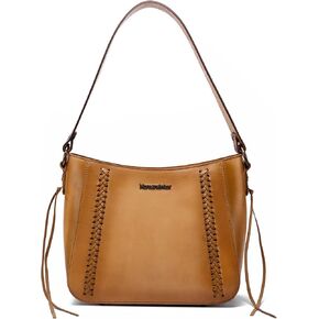 Montana West Genuine Leather Purses for Women Hobo Bags with Tooling Handle & Tassels in Saudi Arabia