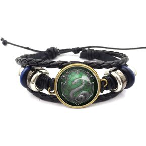 سوار جلد منسوج يدويا مزين بشعار ثعبان مزين بشعار العلامة التجارية in Kuwait