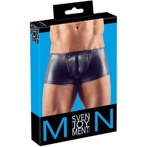 Underwear Wet Look Men's Zippered Boxers, Black, Large, 122 Gram - Svenjoyment in Saudi Arabia