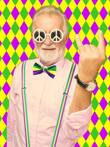 4 Pieces Mardi Gras Suspenders Mardi Gras Mens Costume Suspenders and Bowtie Set, Adjustable Elastic Y Back Style Suspender Party Supplies Suspenders Shoulder Straps for Boys and Men in Saudi Arabia