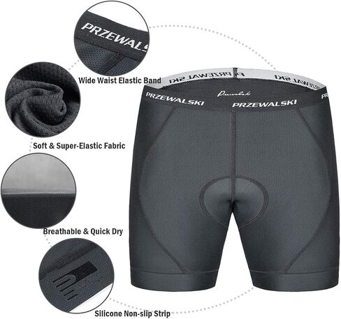 شيفالسكي سراويل داخلية مبطنة رباعية الابعاد لركوب الدراجات للرجال مع بطانة ام تي بي لركوب الدراجات in Kuwait