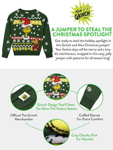 سترة عيد الميلاد غرينش | ملابس عيد الميلاد للأولاد | صداري عيد الميلاد للأطفال | الأعمار من 5 إلى 14 سنة in Kuwait