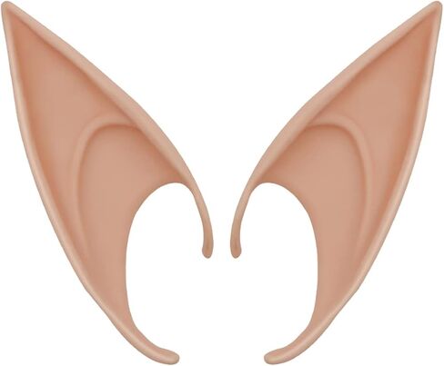 زوجان من أساور أذن قزم من Yilistore، زي زي بيكسي لآذان عفريت مدببة ناعمة، إكسسوارات تنكرية للهالوين إلفن مصاص دماء آذان الجنية (لون فاتح) in Kuwait