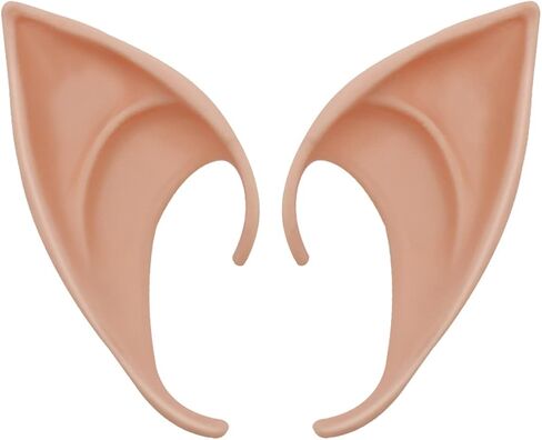 زوجان من أساور أذن قزم من Yilistore، زي زي بيكسي لآذان عفريت مدببة ناعمة، إكسسوارات تنكرية للهالوين إلفن مصاص دماء آذان الجنية (لون فاتح) in Kuwait