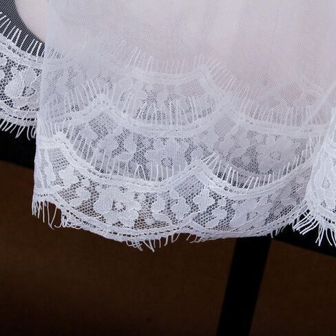 Cliory طرحة زفاف دانتيل حجاب زفاف قصير حجاب زفاف بسيط مشط حجاب العروس حجاب العازبة للعروس والنساء in Kuwait