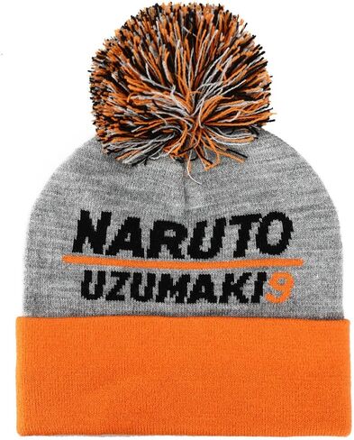 Naruto Shippuden Cuffed Beanie Hat with Pom and Gloves Combo Set for kids in Saudi Arabia