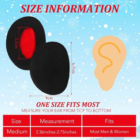 Bencailor 10 Pairs Bandless Ear Muffs Fleece Ear Warmers Winter Ear Covers Thick Ear Covers Unisex for Men Women Kid Winter in Saudi Arabia