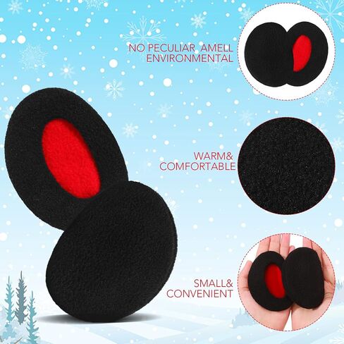 Bencailor 10 Pairs Bandless Ear Muffs Fleece Ear Warmers Winter Ear Covers Thick Ear Covers Unisex for Men Women Kid Winter in Saudi Arabia