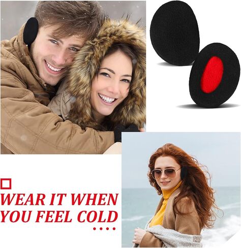 Bencailor 10 Pairs Bandless Ear Muffs Fleece Ear Warmers Winter Ear Covers Thick Ear Covers Unisex for Men Women Kid Winter in Saudi Arabia