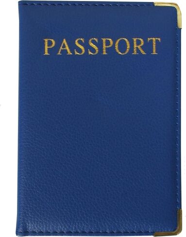 Passport Holder Cover Wallet RFID Blocking Leather Case Travel Accessories for Women Men (universal blue) in Saudi Arabia