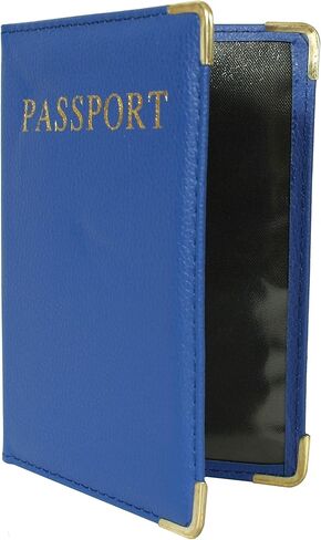 Passport Holder Cover Wallet RFID Blocking Leather Case Travel Accessories for Women Men (universal blue) in Saudi Arabia