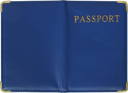 Passport Holder Cover Wallet RFID Blocking Leather Case Travel Accessories for Women Men (universal blue) in Saudi Arabia