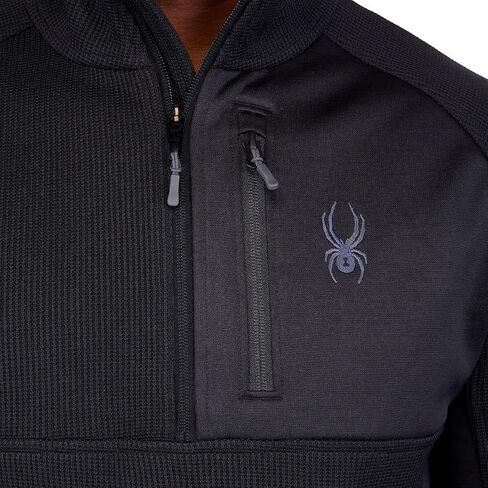 Spyder Men's Gait Half zip jacket, Black, Medium in Saudi Arabia