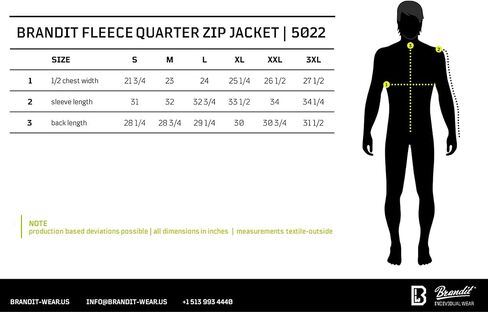 Brandit Men's Fleece Quarter Zip Jacket in Saudi Arabia