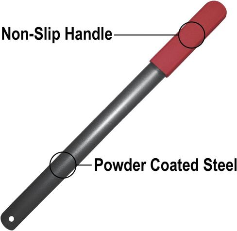 Rehabilitation Advantage Red Grip Powder Coated Steel Shoehorn, Red Handle 24 Inch (Pack of 1) in Saudi Arabia