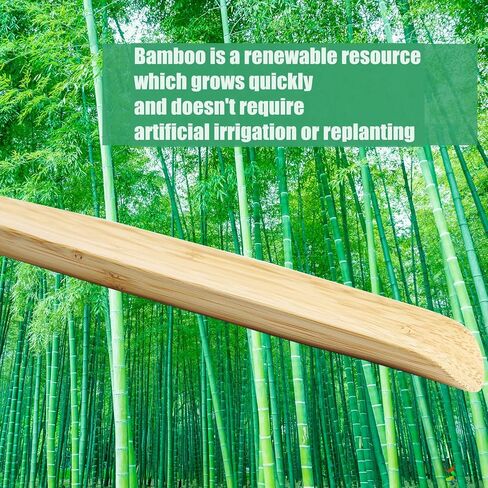 OFITMAGIC 21.6'' Long Handled Bamboo Wooden Shoe Horn,Wood Shoe Horn Long Handle for Seniors,Women and Men,Wooden ShoeHorn with Leather Strap for Hanging in Kuwait