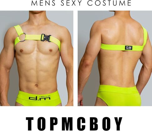 TOPMCBOY Mens Harness Mens Stretch Fitness Shoulder Strap Mens Crop Top Chest Muscle Harness in Saudi Arabia