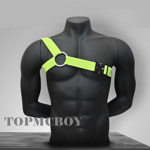 TOPMCBOY Mens Harness Mens Stretch Fitness Shoulder Strap Mens Crop Top Chest Muscle Harness in Saudi Arabia