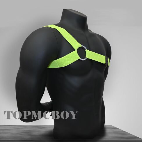 TOPMCBOY Mens Harness Mens Stretch Fitness Shoulder Strap Mens Crop Top Chest Muscle Harness in Saudi Arabia