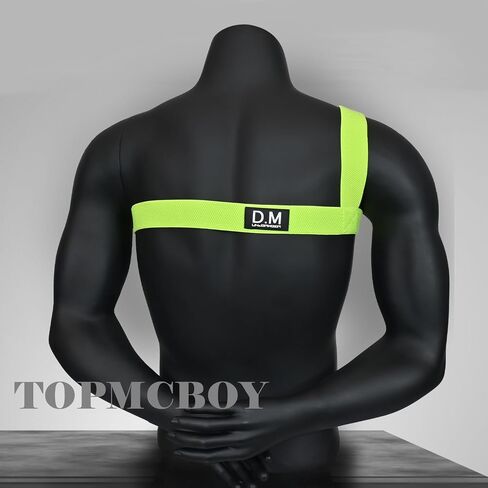 TOPMCBOY Mens Harness Mens Stretch Fitness Shoulder Strap Mens Crop Top Chest Muscle Harness in Saudi Arabia