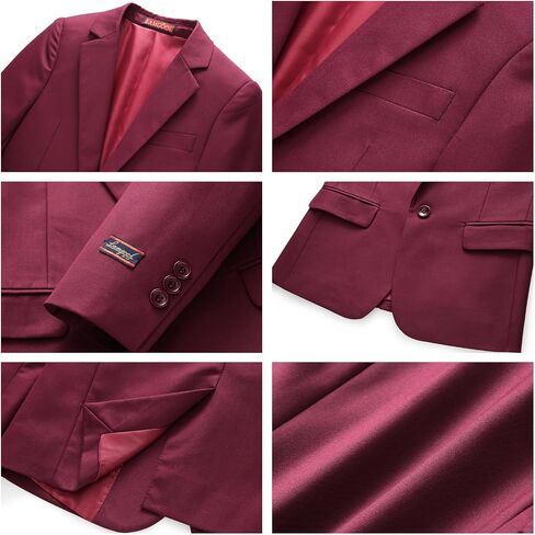 Lamgool Boys Suits 3 Piece Slim Fit One Button Tuxedo Jacket Vest and Pant for Kids Prom Wedding Formal Set Size 4-14 Years in Saudi Arabia
