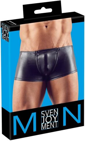 Underwear Wet Look Men's Zippered Boxers, Black, Large, 122 Gram - Svenjoyment in Saudi Arabia