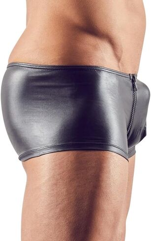 Underwear Wet Look Men's Zippered Boxers, Black, Large, 122 Gram - Svenjoyment in Saudi Arabia