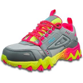 Fila Girl's Oakmont TR (Big Kid) Glacier Gray/Safety Yellow/Pink Glo 5 Big Kid M in Saudi Arabia