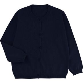 Girl's Sweater Cotton Crew Knit Neck Long Sleeve Uniform，Cotton Cardigan Sweaters. in Kuwait