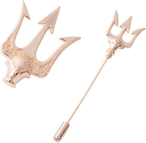 YYBONNIE Vintage Gold Carved Trident Stick Pin Brooch Decorative Lapel Collar Pin For Men in Saudi Arabia