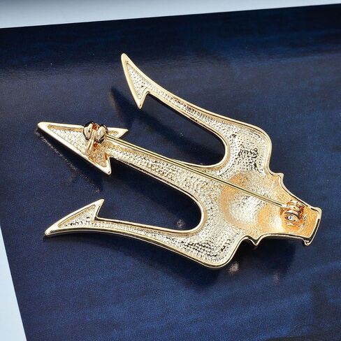 YYBONNIE Vintage Gold Carved Trident Stick Pin Brooch Decorative Lapel Collar Pin For Men in Saudi Arabia