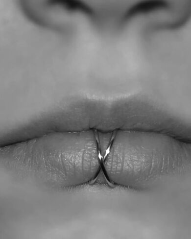 QWALIT Fake Lip Piercing Fake Lip Ring Fake Nose Ring Fake Snake Bites Fake Nose Piercing Faux Lip Rings Fake Snake Bite Piercing Clip Lip Ring Ear Cuff Earrings in Kuwait