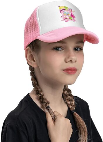 NDZHZEO Kids Baseball Cap Cute Mesh Trucker Hat for Girls Boys Baseball Hat Funny Adjustable Breathable in Saudi Arabia