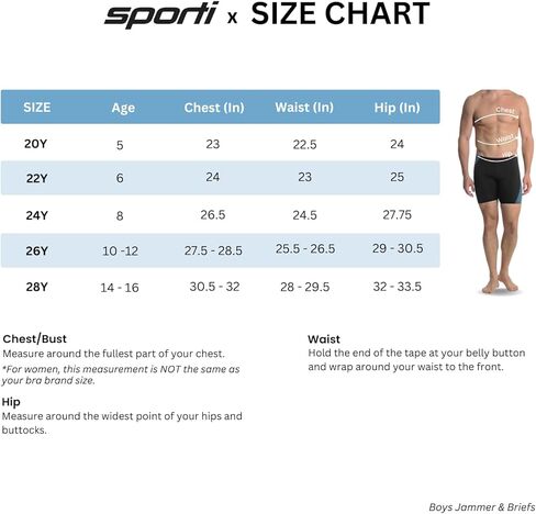 Sporti Boy's Swimming Jammers, Hydrolast Technology, Sun Protection UPF 50+, Quick Drying, Comfortable Fit, Youth 22-28 in Saudi Arabia