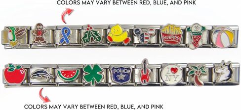 2CUTECHARMZ Stylish Italian Charm Bracelet, 18 charm bracelet with unique designs. 6.9 inches long, interchangeable charms… in Saudi Arabia