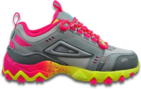 Fila Girl's Oakmont TR (Big Kid) Glacier Gray/Safety Yellow/Pink Glo 5 Big Kid M in Saudi Arabia