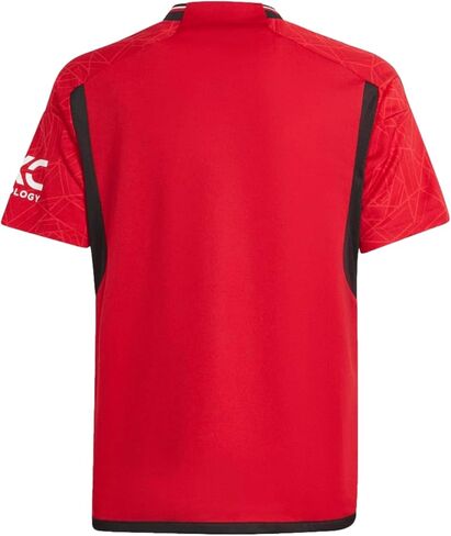 adidas Youth Soccer Manchester United 23/24 Home Jersey - Moisture-Wicking AEROREADY Fabric, Geometric Design in Saudi Arabia