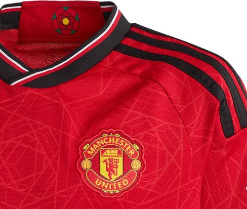 adidas Youth Soccer Manchester United 23/24 Home Jersey - Moisture-Wicking AEROREADY Fabric, Geometric Design in Saudi Arabia