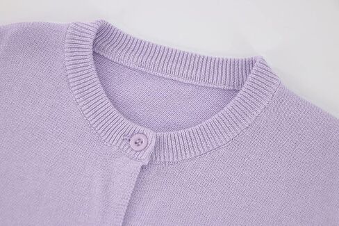 Girl's Sweater Cotton Crew Knit Neck Long Sleeve Uniform，Cotton Cardigan Sweaters. in Saudi Arabia