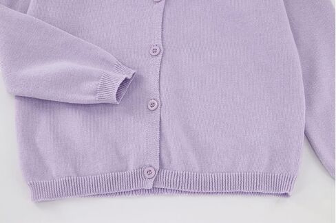Girl's Sweater Cotton Crew Knit Neck Long Sleeve Uniform，Cotton Cardigan Sweaters. in Saudi Arabia