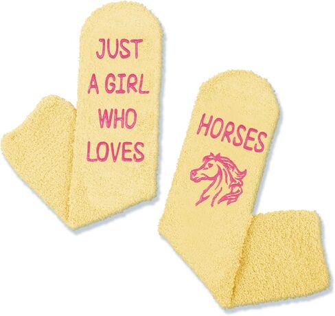 Zmart Cute Horse Gifts For Girls Equestrian Gifts, Novelty Horse Socks Girls Equestrian Crazy Socks For Kids 7-10 Years in Saudi Arabia