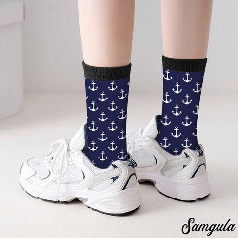 Samgula Crew Socks for Woman Size 6-8 Tropical Wildlife Bright Teal Girls Socks in Kuwait