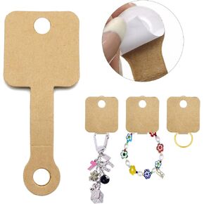 David accessories 100Pcs Self Adhesive Bracelet Ring KeyChain Necklace Hairband Jewelry Display Cards for Jewelry Packaging Personalized Hanging Display(4“x1.5 (A) in Saudi Arabia